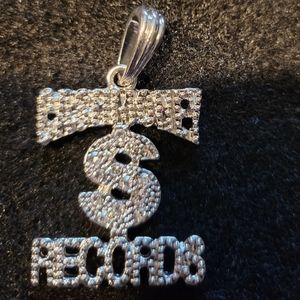 Stainless steel iced out CASH MONEY $ RECORDS pendant
